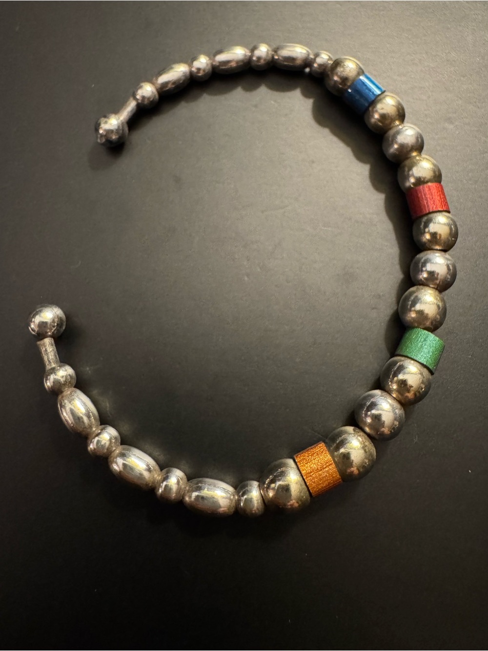 Sterling Silver Bead Cuff Bracelet